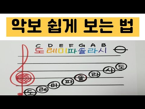 악보 쉽게 읽는 방법 (계이름 읽기-도레미파솔라시)