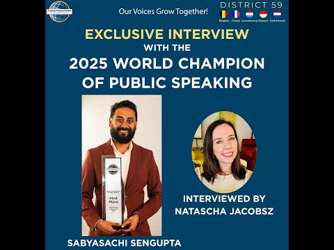 Exclusive Interview with the 2025 World Champion of Public Speaking | Sabyasachi Sengupta