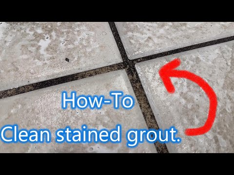 WE COULDENT GET THIS GROUT CLEAN! But We Have A Secret Weapon...How-to clean stained grout lines.