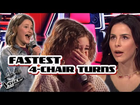 FASTEST 4-CHAIR Turns on the Voice Kids 2024! | The Voice Kids