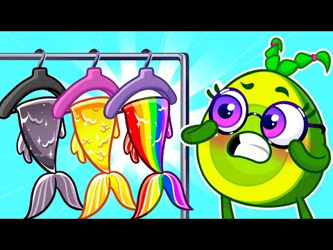 Funny Mermaid Adventure 💦 | Safety Rules in the Pool | Songs +Nursery Rhymes | Pit & Penny Tales 🥑