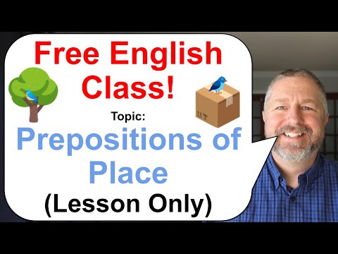 Let's Learn English! Topic: Prepositions of Place! 🌳🗳️🪑 (Lesson Only)
