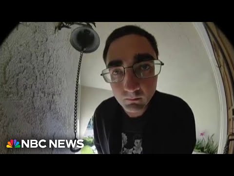 Frightening doorbell video of intruder