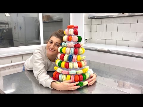 MACARONI CAKE WITH WHEAT FLOUR MAKING A PASTA PYRAMID