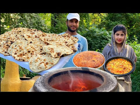 Malai Matar Karahi Paneer and Tandoori Roti I Most Favourite Combo in Our Outdoor Kitchen I