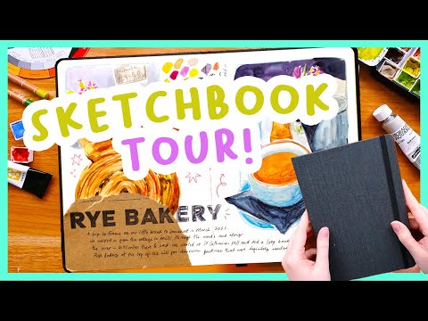 My watercolour & mixed media sketchbook tour! 🎨 Hahnemuhle Watercolor Book