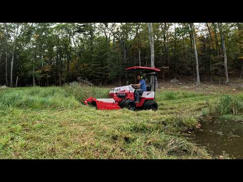 Working with large area lawn mowers.
