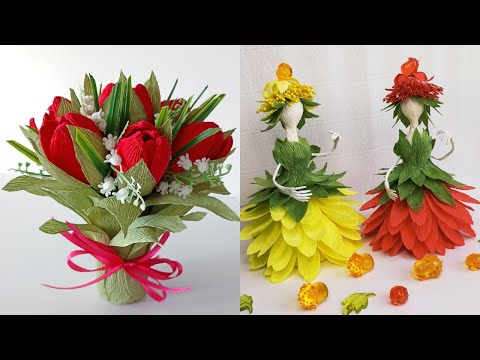 🔥🔥🔥ВСЕГО ЛИШЬ ГОФРИРОВАННАЯ БУМАГА, А КАКАЯ КРАСОТА ПОЛУЧАЕТСЯ! ИДЕИ К 8 МАРТА СВОИМИ РУКАМИ.