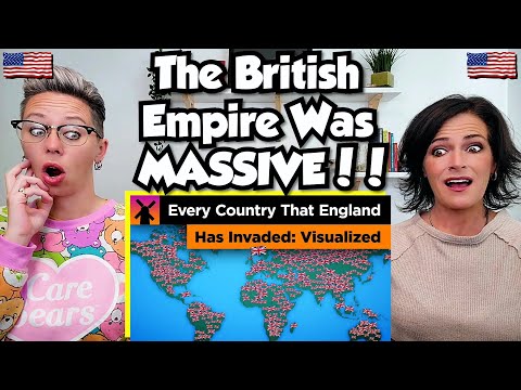 American Couple Reacts: Every Country England Has Invaded: Visualized! FIRST TIME REACTION!