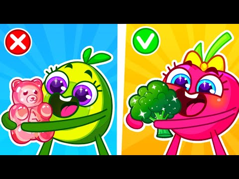 Healthy Food vs Junk Food💪🏻❤️ Healthy Habits with Pit & Penny🥑 Happy Habits Hub