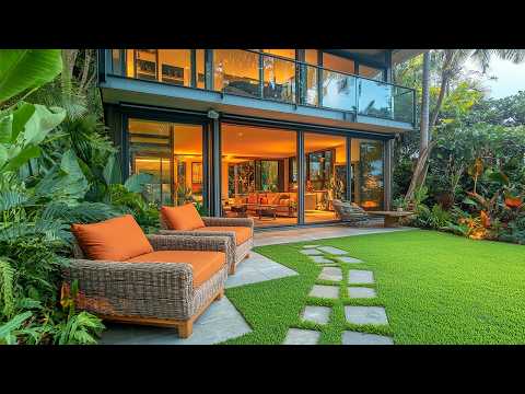 Stunning Tropical House with Lush Greenery  Perfect Outdoor Living Space