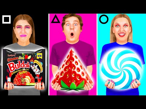 Geometric Shape Food Challenge | Simple Kitchen Recipes by BooBoom Challenge