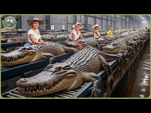 How Millions of Crocodiles Are Processed – Massive Crocodile Farming For Skin & Meat