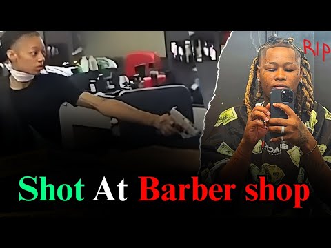 Woman Armed In Barber Chair Shoots Her Enemy Over Year-Long Beef | Surveillance Footage