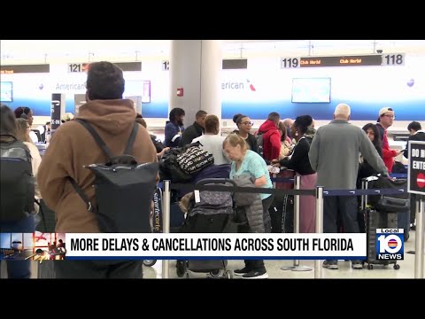 South Florida travelers hope to make flights after continued delays