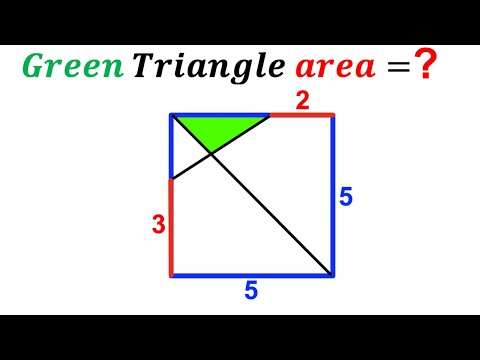 Can you find area of the Green shaded Triangle? | (Square) | #math  #maths | #geometry