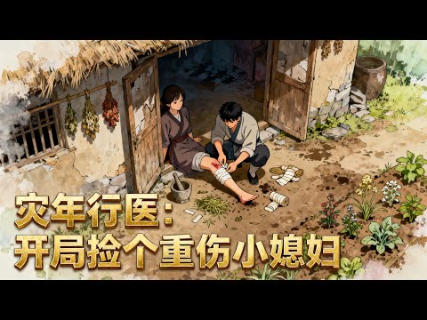 《災年行醫：開局撿個重傷小媳婦》外科聖手穿成古代敗家子，面對全村最慘的小媳婦，我徒手接骨治內傷，用現代醫術在古代開荒種藥、懸壺濟世，把破茅屋變成連鎖醫館。#漫畫解說#玄幻#爽文#小說推薦#有聲書