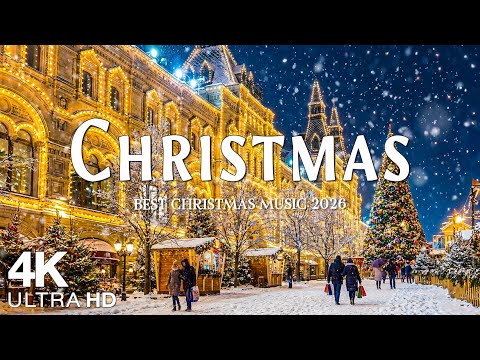 Christmas Atmosphere 4K | A Magical Winter Wonderland🎄✨ Cozy Holiday Lights & Winter Vibes