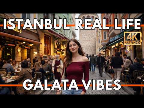 ISTANBUL TURKEY 2026 4K WALKING TOUR | Galata Tower, Cafes, Shops & Restaurants