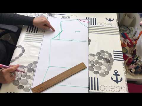 تعلمي معي اسهل طريقه لرسم الباترون الاساسي ...الامام والخلف. وللمبتدئين