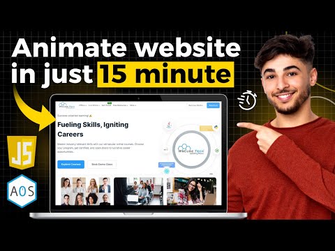 Create a Cool Animated Website Using JavaScript & AOS | JavaScript Scroll Animation Tutorial!