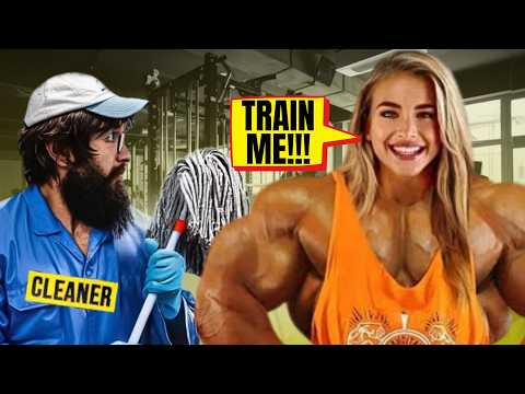 Female Bodybuilder Asked the Cleaner for Help 😱 | Anatoly Gym Prank