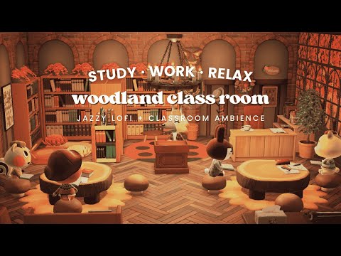 Cozy Woodland Classroom 📚 1 Hour Chill Jazzy Lo-fi No Midroll Ads 📖 Studying Music | Work Aid 🎧