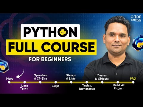 Python for Beginners FULL COURSE in 11 HOURS with AI Project