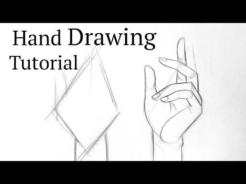 How to draw hand/hands for beginners Hand drawing basics easy step by step tutorial with pencil.