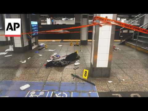 Officials: Stabbings on New York subway leaves 3 hurt as officers shoot and kill knife-wielding man