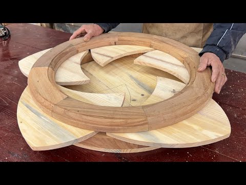 Creative Wood Recycle / The Process of Building A Chess board With A Unique Rotating Opening Texture