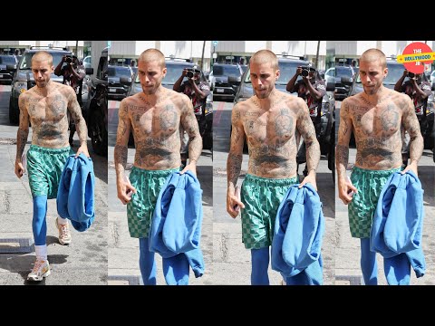 JUSTIN BIEBER ARRIVES SHIRTLESS AT A MEDICAL BUILDING IN BEVERLY HILLS!!!