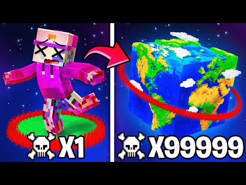 1 Death = Circle GROWS in Minecraft!