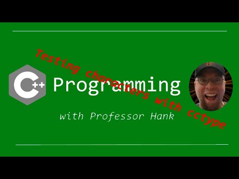 C++ Tutorial:  Testing Characters Using the cctype library