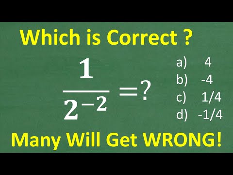 1 over 2 the negative 2 power =? A BASIC Math problem MANY will get WRONG!