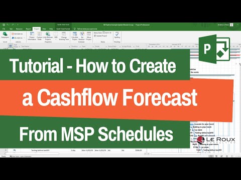 How to Generate a Cashflow Forecast (S-Curve) from your Microsoft Projects Construction Schedules.