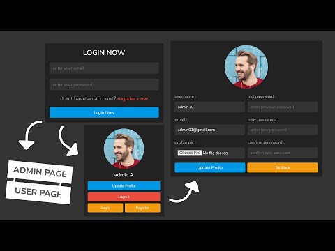 Multi-Role Based User & Admin Register & Login System With Profile Avatar Using PHP PDO and MySQL