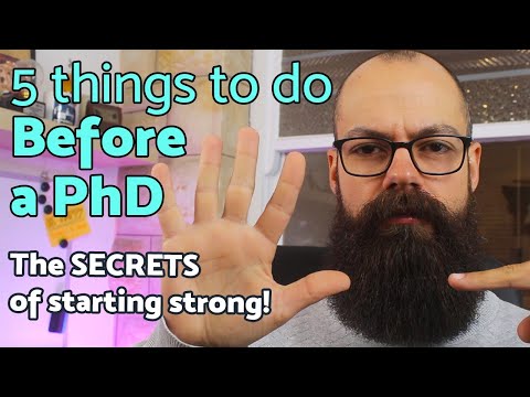 Before a PhD - 5 *secrets* for starting strong!
