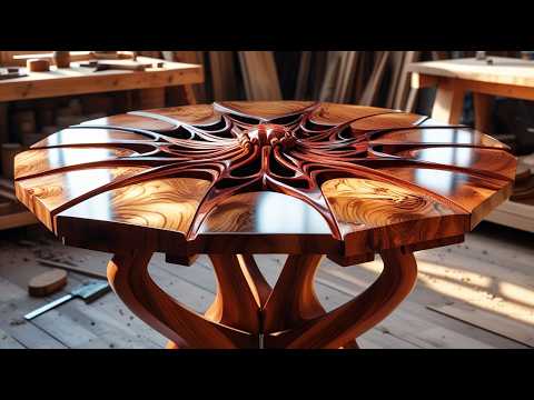 A Masterpiece of Wood Art, DIY /With a Lifelike Giant Spider Design – You Can't Take Your Eyes Off!