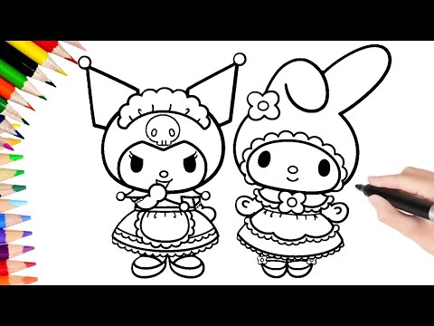 Menggambar Kuromi & My Melody