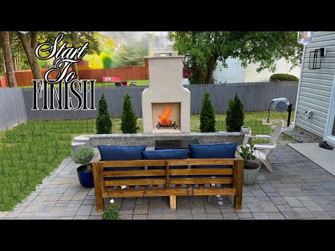 How I Built An Outdoor Fire Place and Paver Patio DIY Full Build