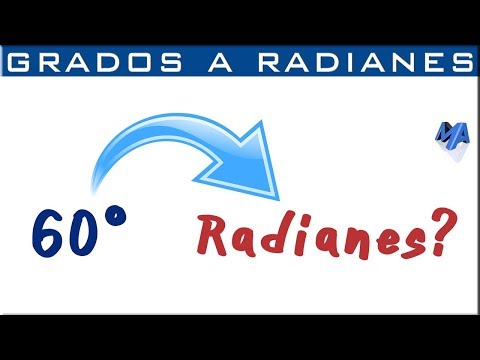 Convertir grados a radianes Ejemplo 1