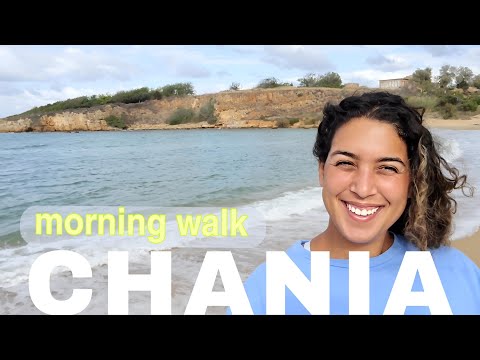 Chania, Crete GR. Walk along the coast with me to the Venetian Old Town.