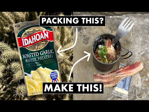 Loaded Mashed Potato Bowl | Fast, easy camping, hiking, backpacking meals | recipes
