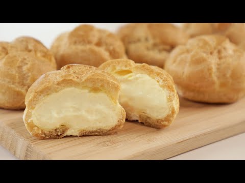 슈르륵~ 부드러운 크림이 가득한 슈크림 실패없이! 만들기 (종이컵 계량, 에어프라이어)