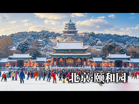 北京的雪景不容错过！几万人去颐和园游园，赏雪滑冰好开心 【行走世界的北京老刘】