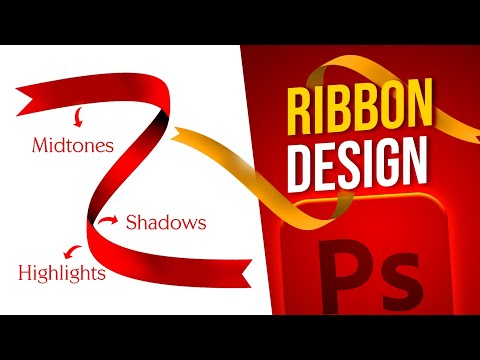 How to Design a Ribbon in Photoshop | Ribbon Design🎗️🎀