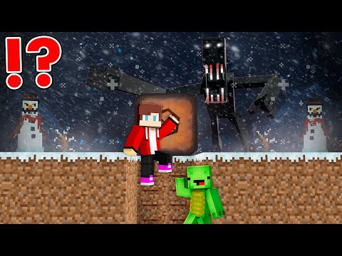 The Scariest Winter Storm vs Doomsday Bunker in Minecraft - Maizen JJ and Mikey