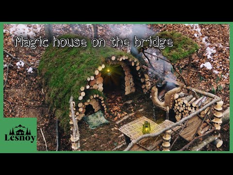 House on a fallen tree. Built alone. Start to finish