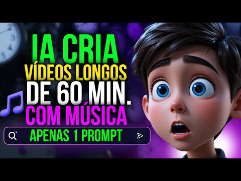 Essa IA Gera Vídeos Longos Completos de 60 minutos com Música e Legendas animadas